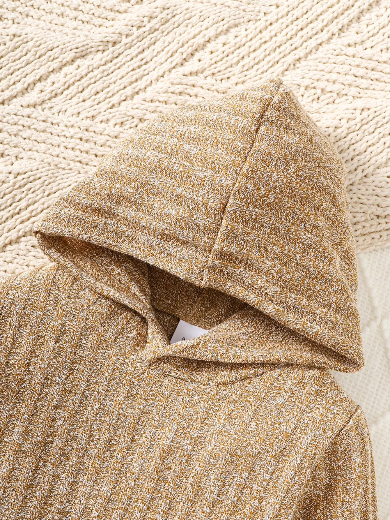 6M-3Y Baby Boys Clothes Solid Color Casual Knitted Long Sleeve Hoodies Tops Elastic Pants 2Pcs Outfits Size: 6M-3Y Light Brown Catpapa 462308181