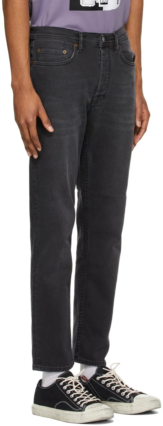 Acne Studios Black Faded Slim Tapered Jeans