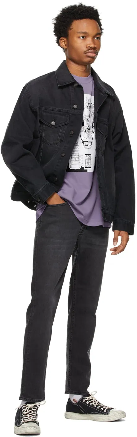 Acne Studios Black Faded Slim Tapered Jeans