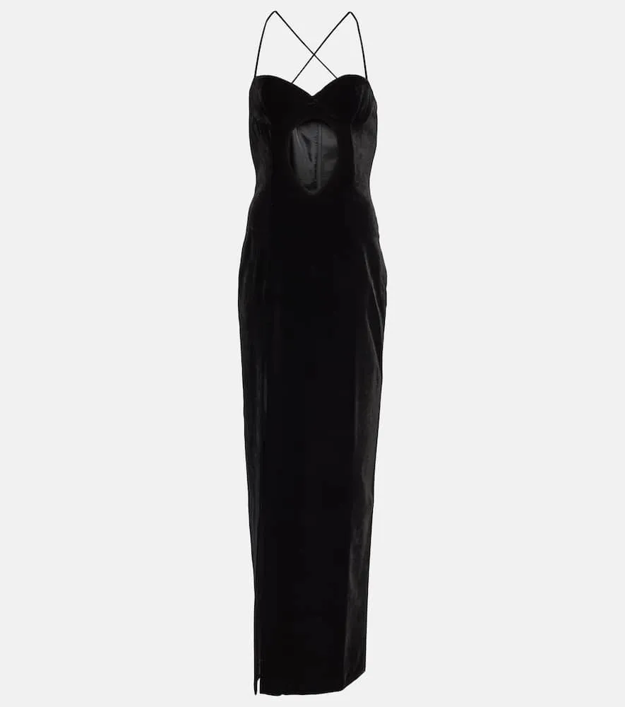 Alessandra Rich Cutout velvet gown