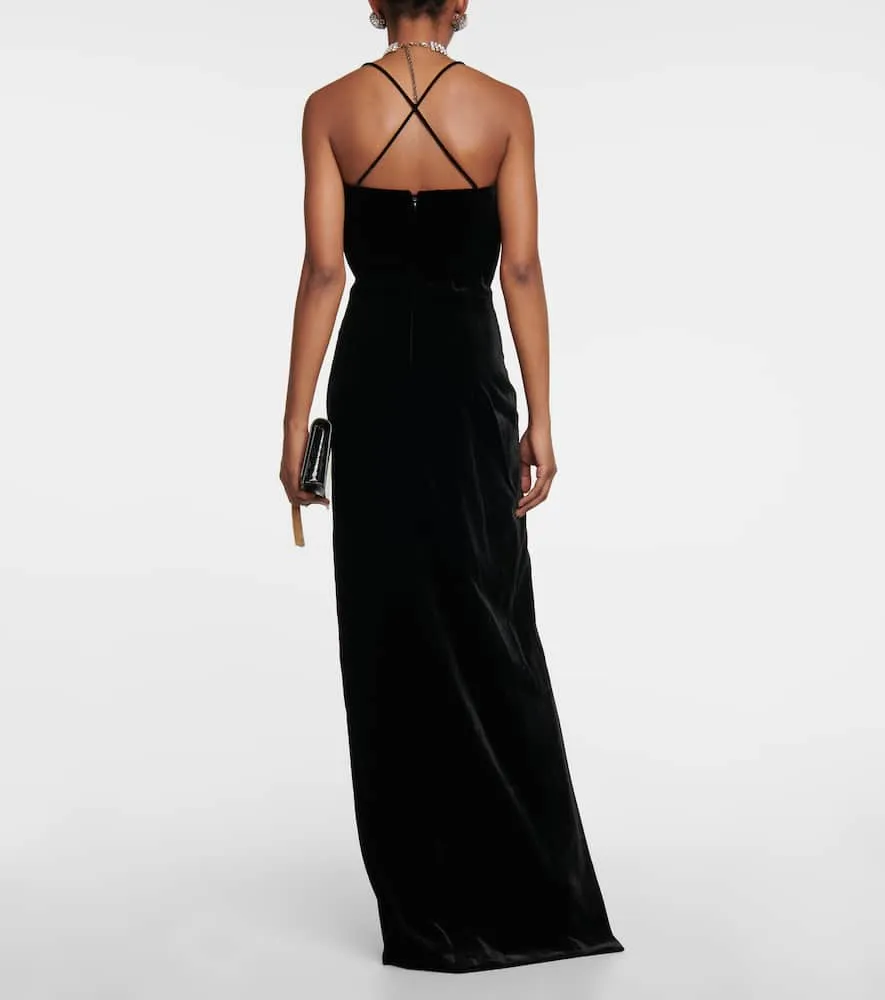 Alessandra Rich Cutout velvet gown