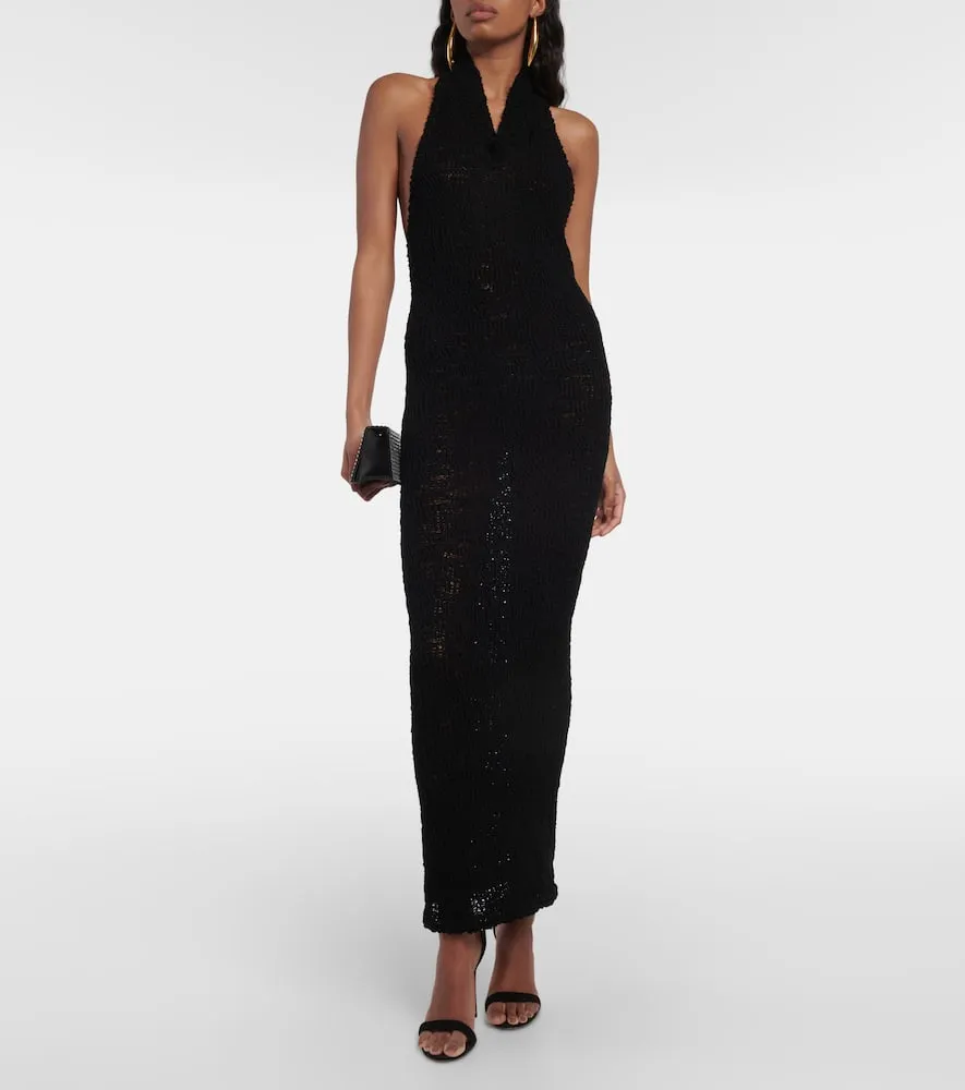 Alexandre Vauthier Halterneck cotton jersey gown