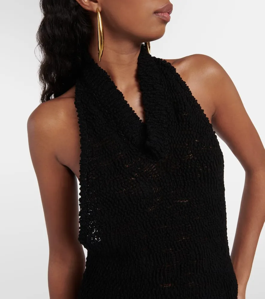 Alexandre Vauthier Halterneck cotton jersey gown