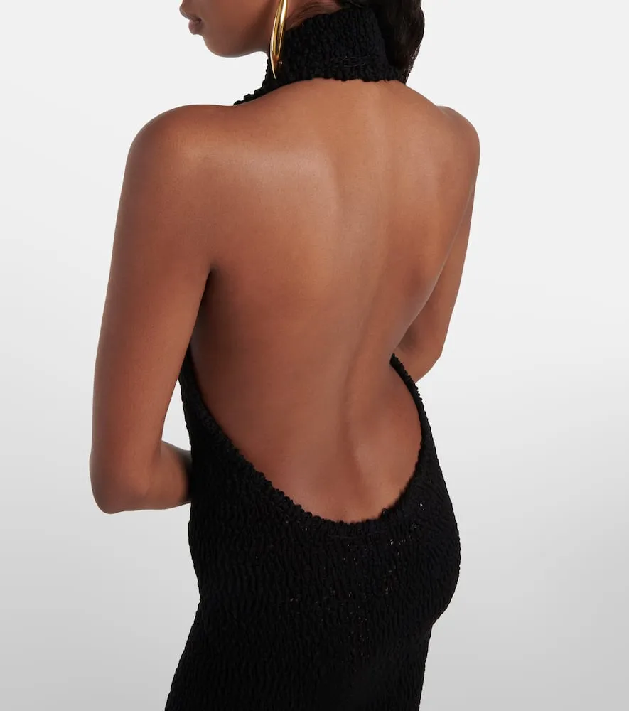 Alexandre Vauthier Halterneck cotton jersey gown