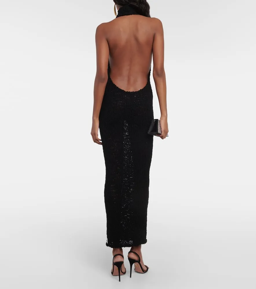 Alexandre Vauthier Halterneck cotton jersey gown