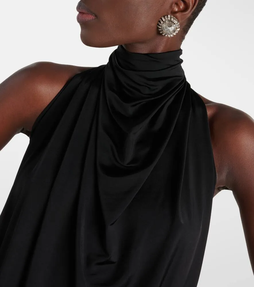 Alexandre Vauthier High-neck draped maxi dress