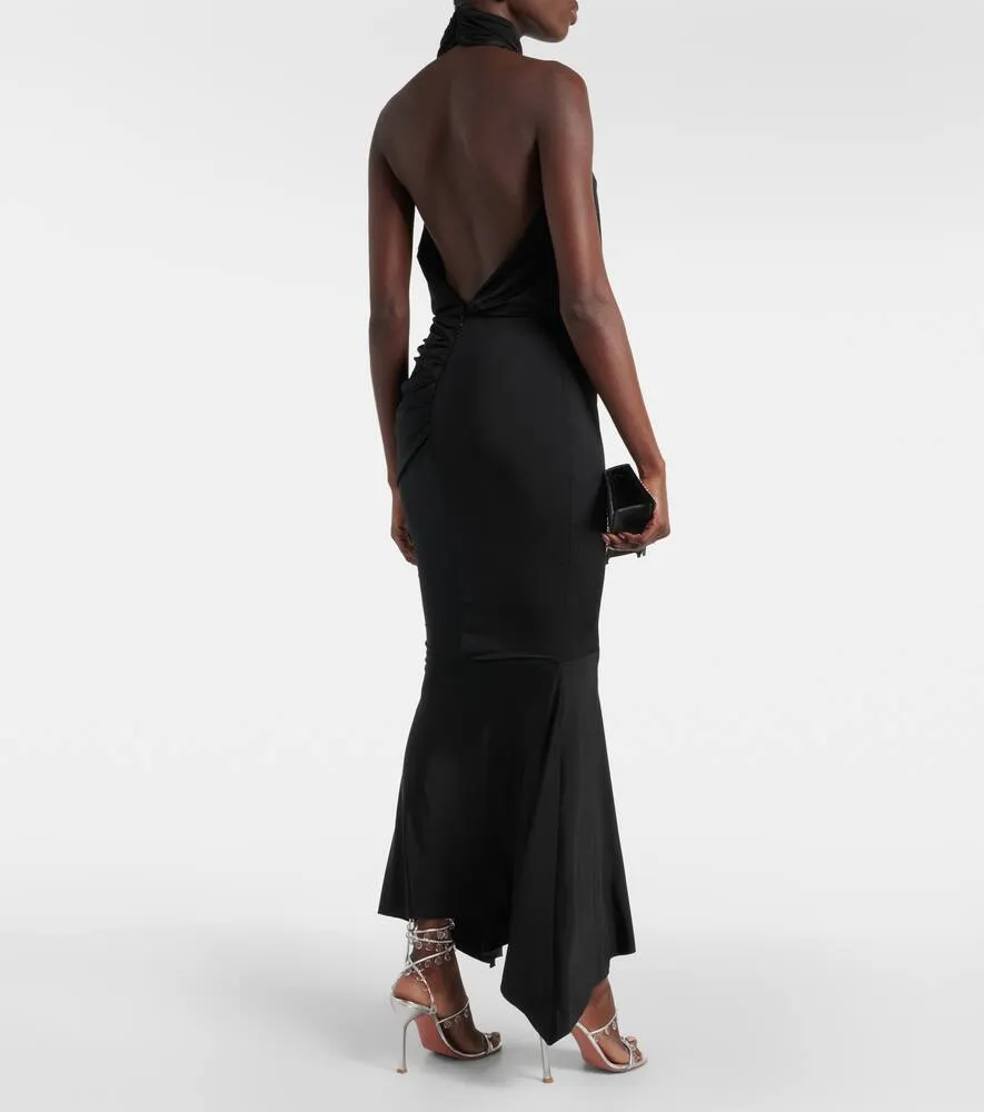 Alexandre Vauthier High-neck draped maxi dress