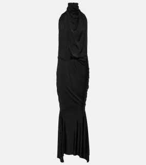 Alexandre Vauthier High-neck draped maxi dress