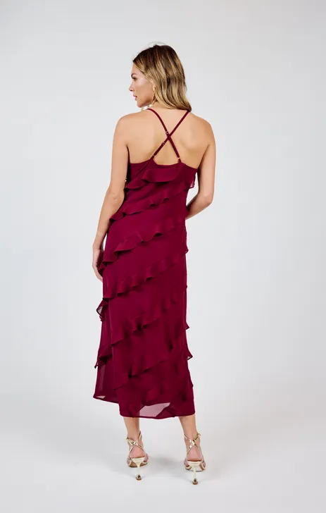 ALL INVITED RUFFLE DRESS