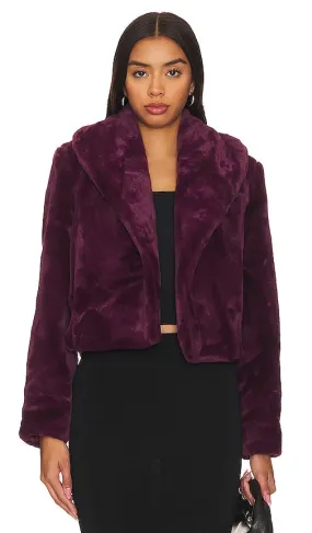 BLANKNYC Faux Fur Jacket in Purple