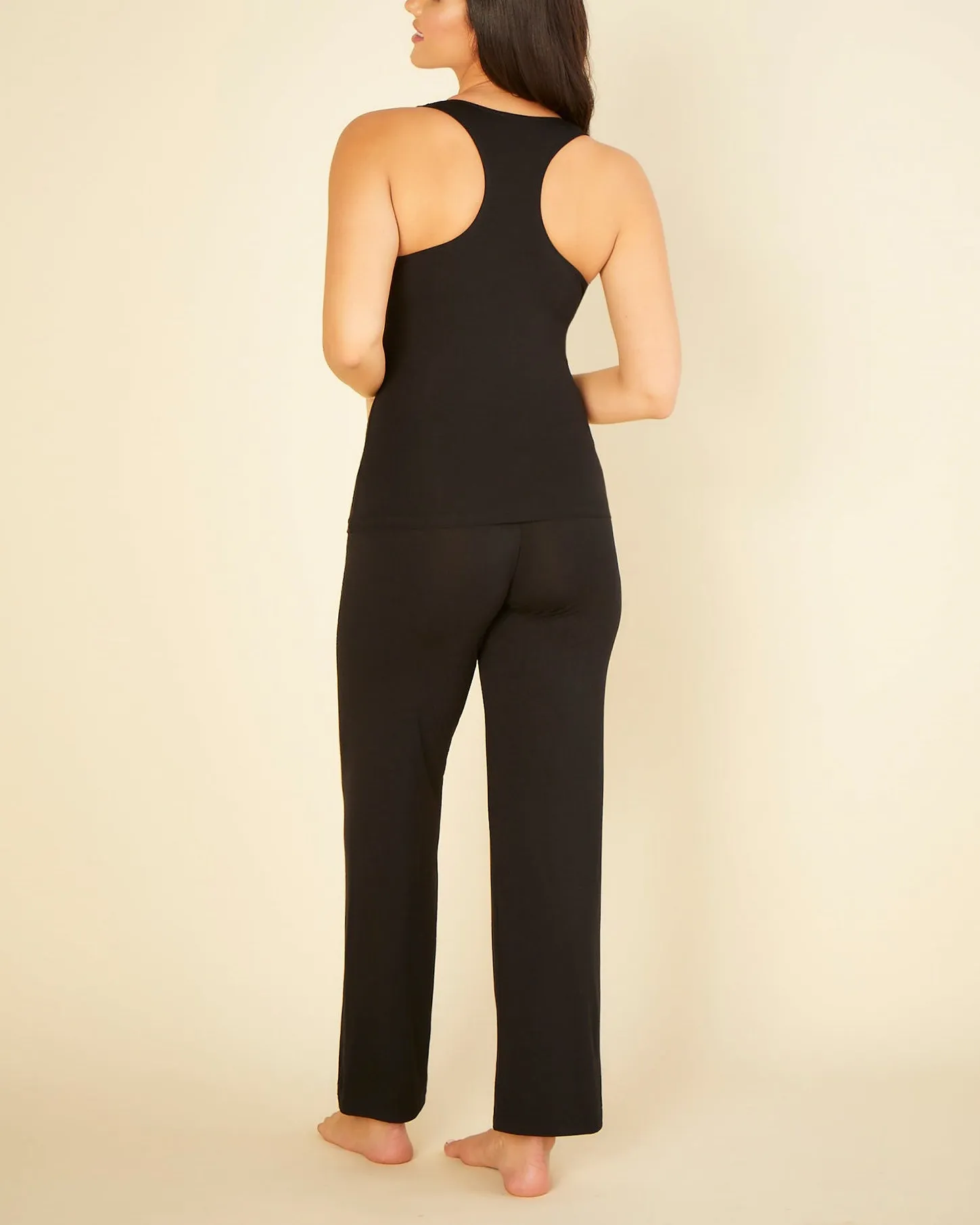 Cosabella Talco Curvy Racerback Camisole And Pant Set - Black