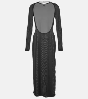 Courreges Open-back jersey midi dress