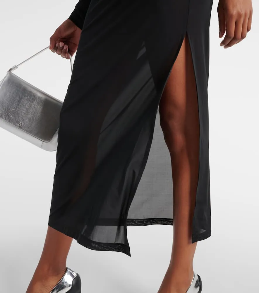 Courreges Open-back jersey midi dress