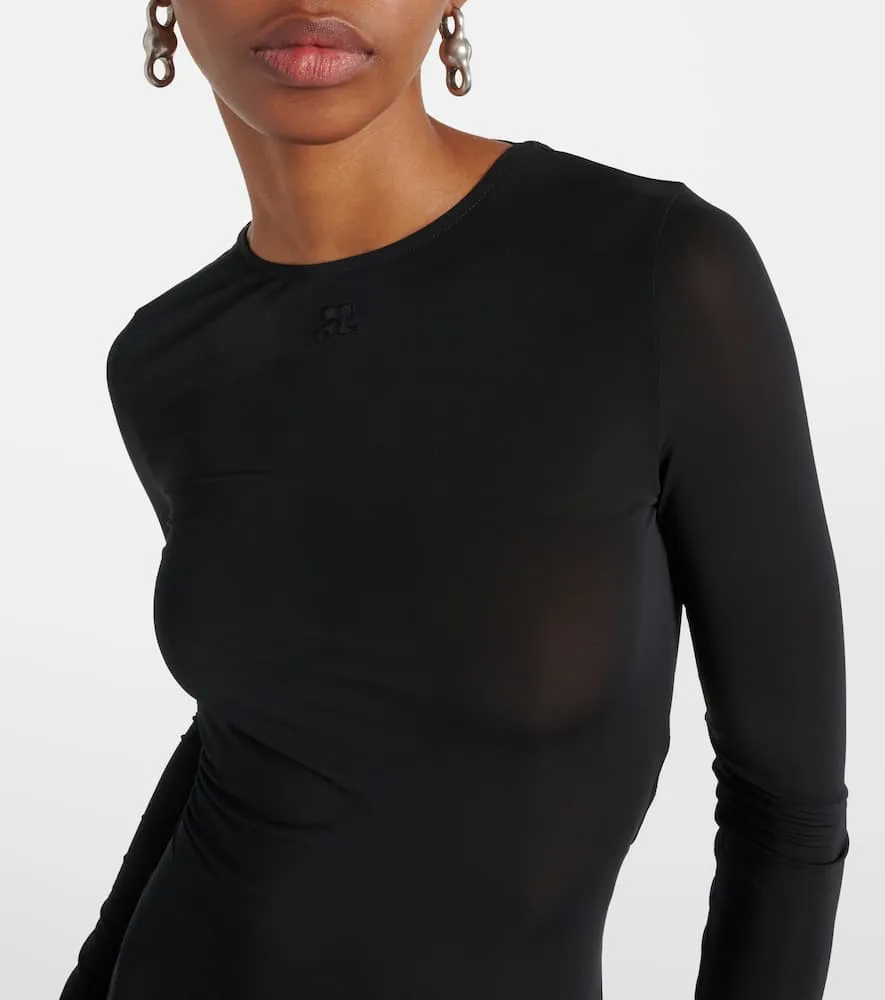 Courreges Open-back jersey midi dress