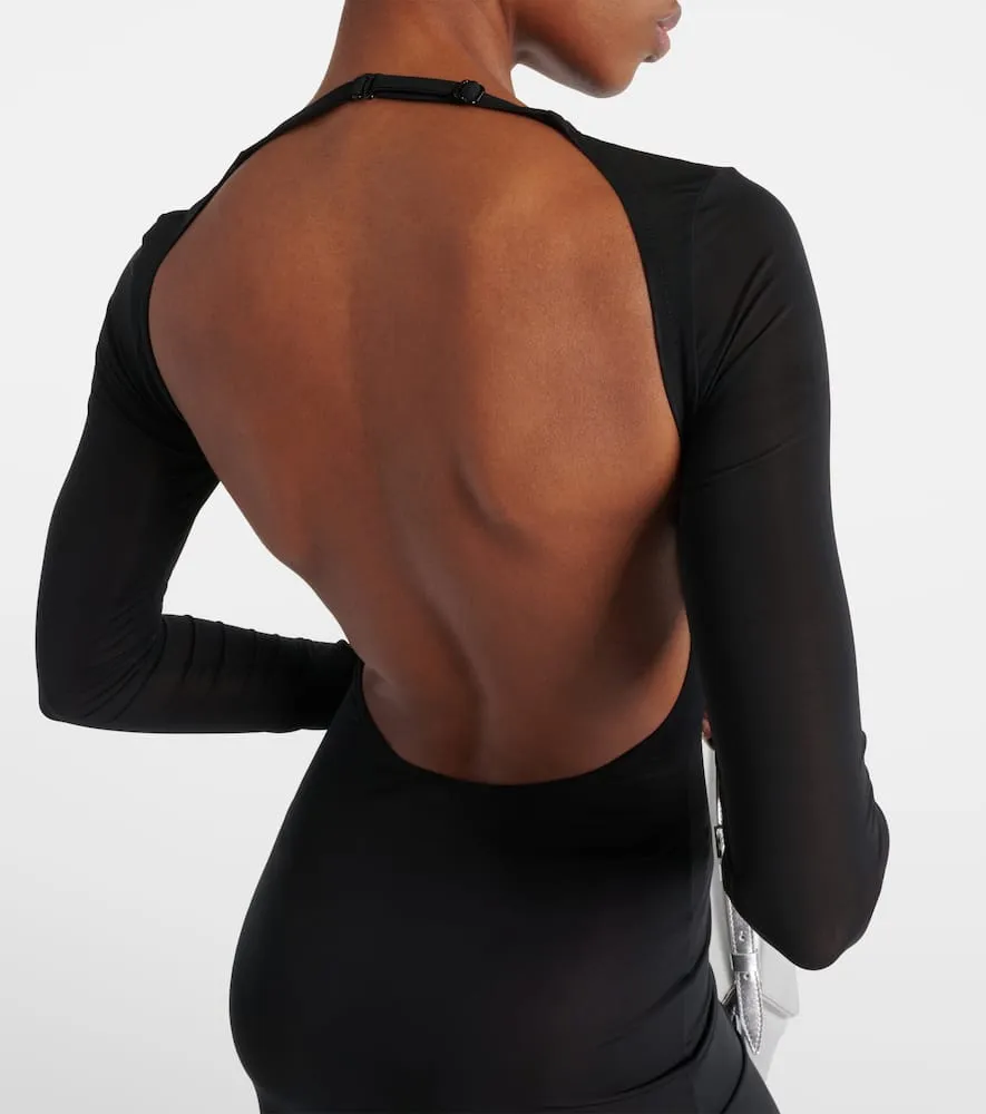 Courreges Open-back jersey midi dress