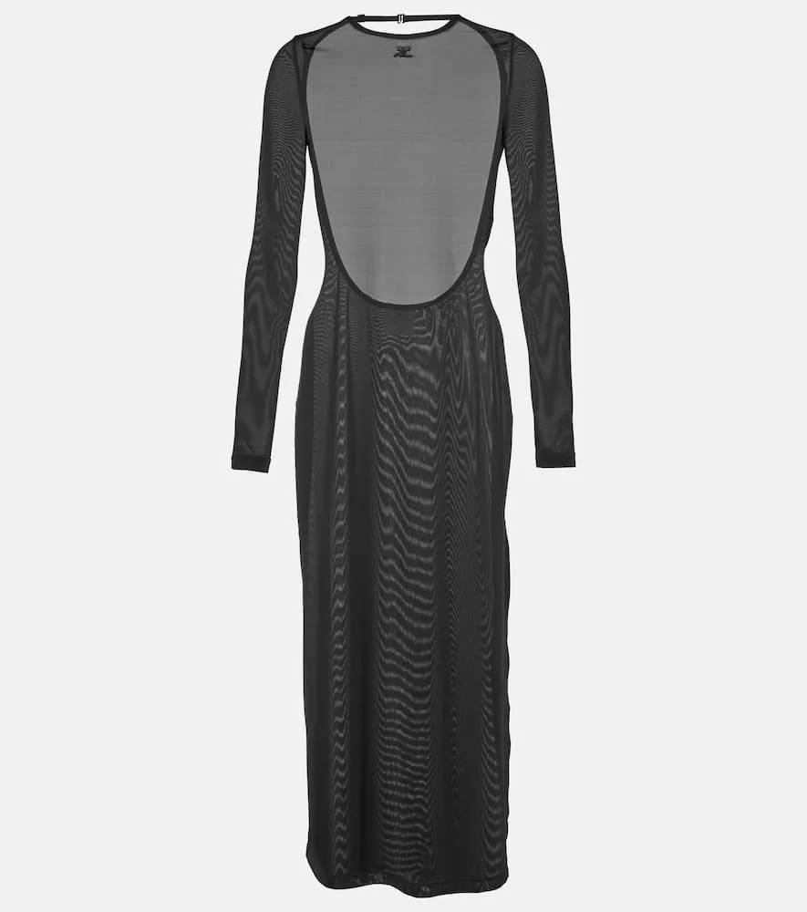 Courreges Open-back jersey midi dress