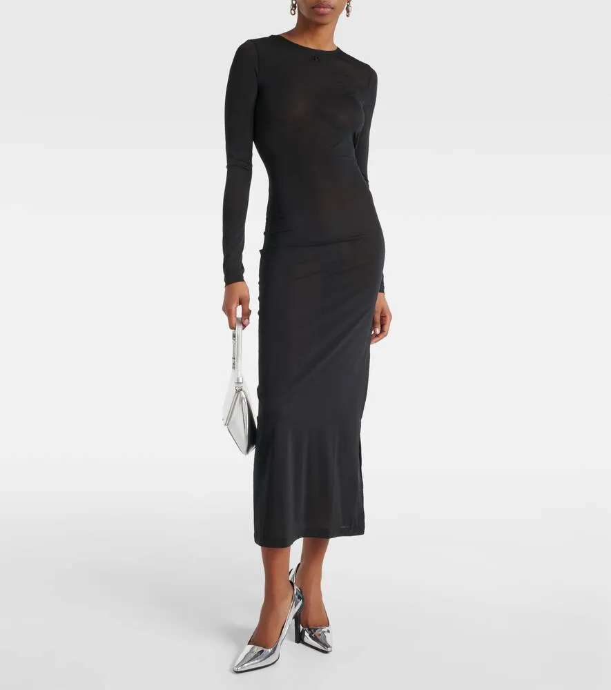 Courreges Open-back jersey midi dress