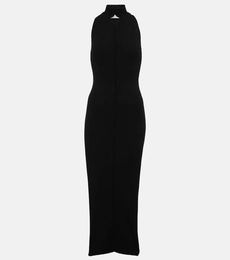 Courreges Ribbed-knit midi dress