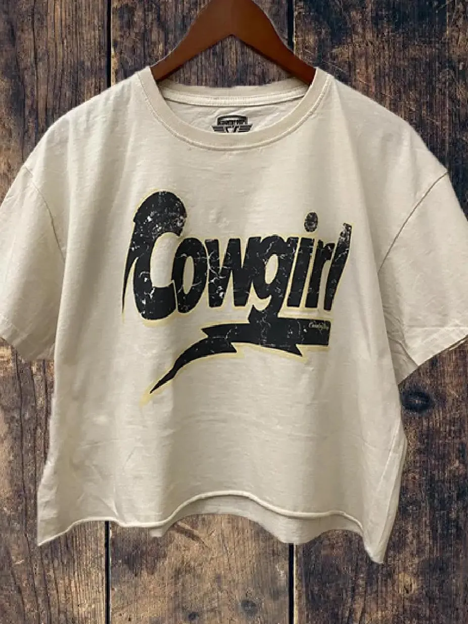 Cowgirl Rocks Vintage Relaxed Crop T-Shirt
