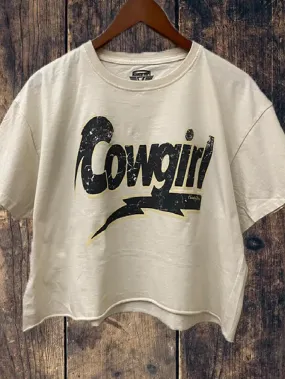 Cowgirl Rocks Vintage Relaxed Crop T-Shirt