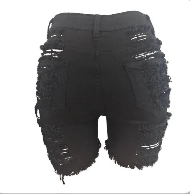 Denim Ripped Hole Jeans Shorts