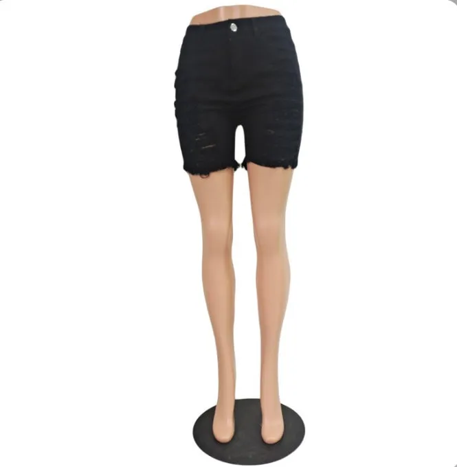 Denim Ripped Hole Jeans Shorts