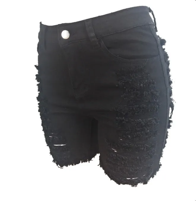 Denim Ripped Hole Jeans Shorts