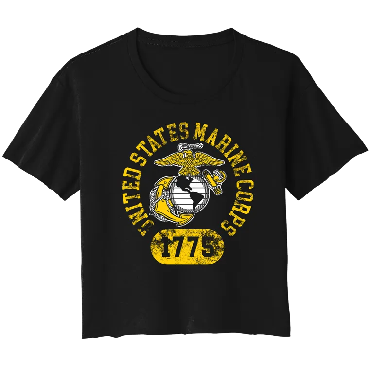 EGA CIRCLE Ladies USMC Cali-crop top t-shirt