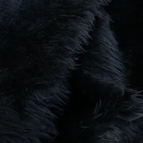 Fun Fur Short Pile Faux Fur Fabric 150cm - Black