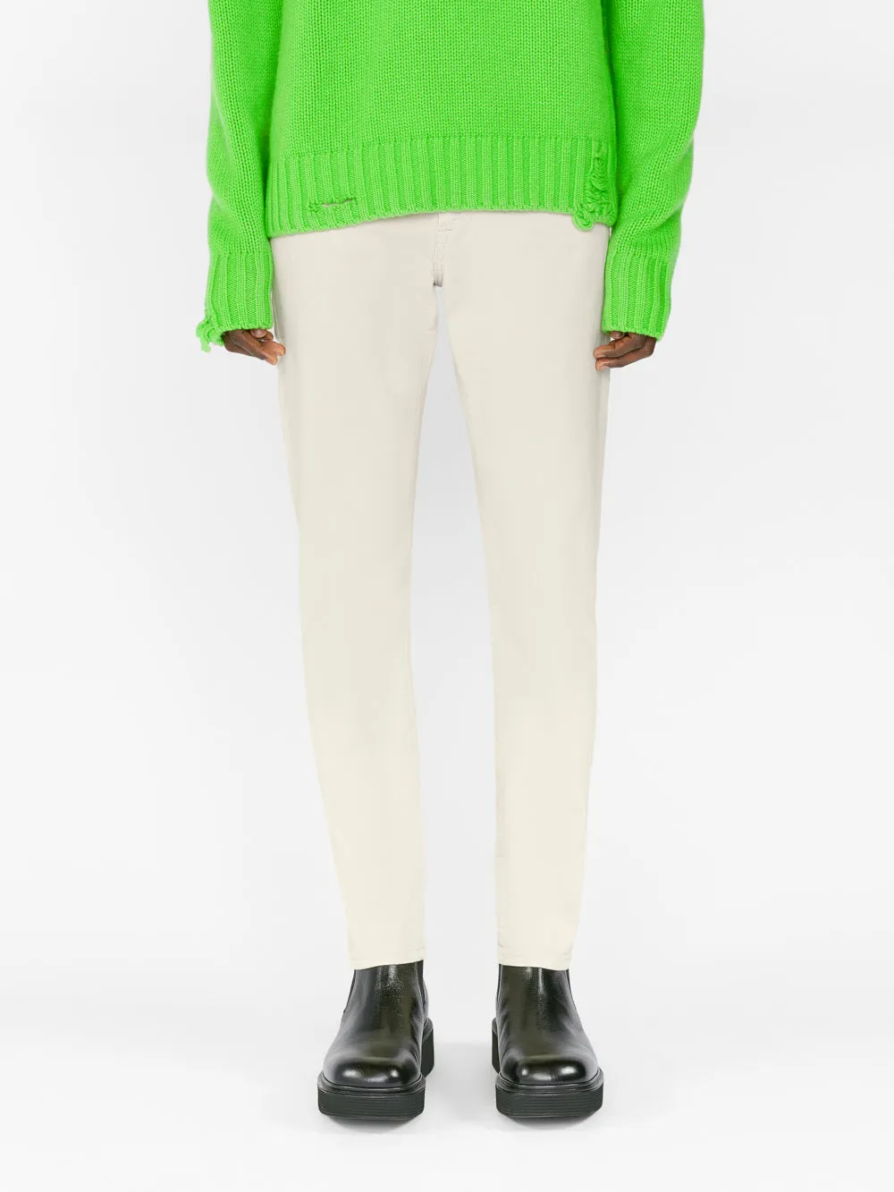 L'Homme Slim Twill -- Garage White Beige