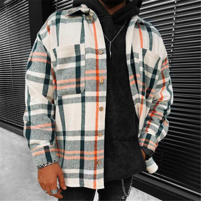 LMS Fashion Plaid Warm Shirts