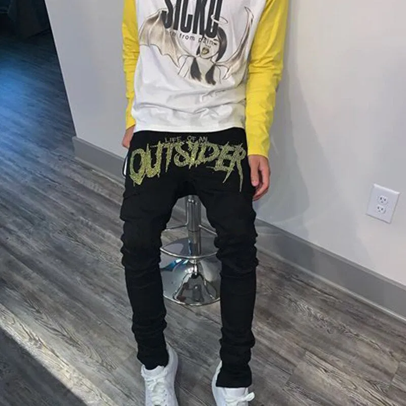 Men Stretch Destroyed Jeans