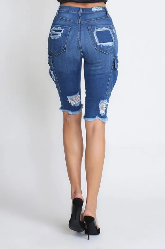 Pre-Order Ripped & Skinny Bermuda Shorts