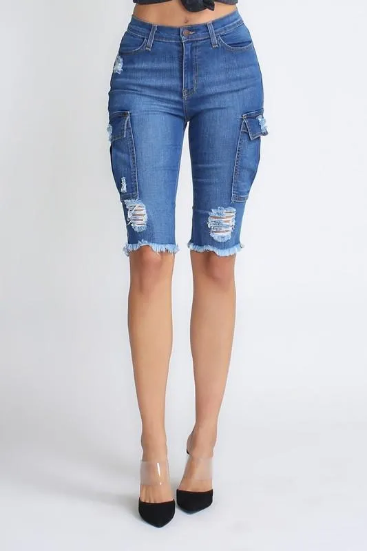 Pre-Order Ripped & Skinny Bermuda Shorts
