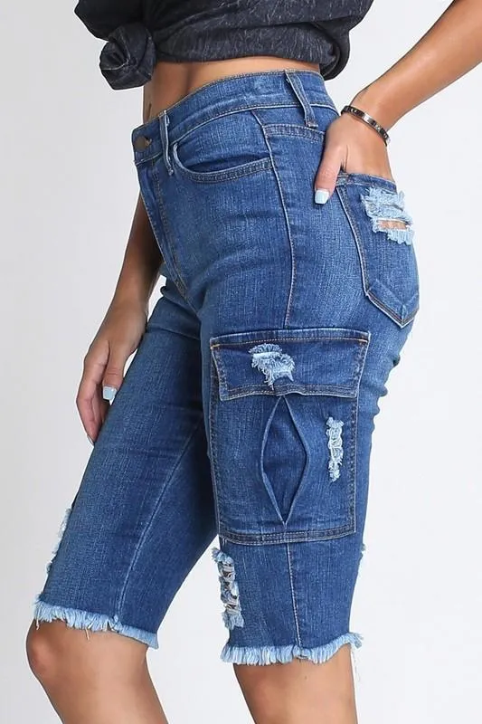 Pre-Order Ripped & Skinny Bermuda Shorts