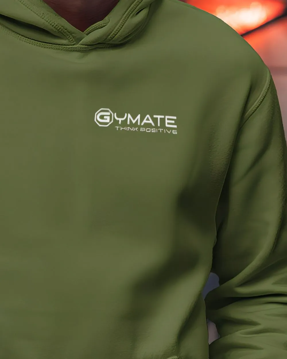 Stylish Mens Hoodies chest 'Think Positive' [colours]