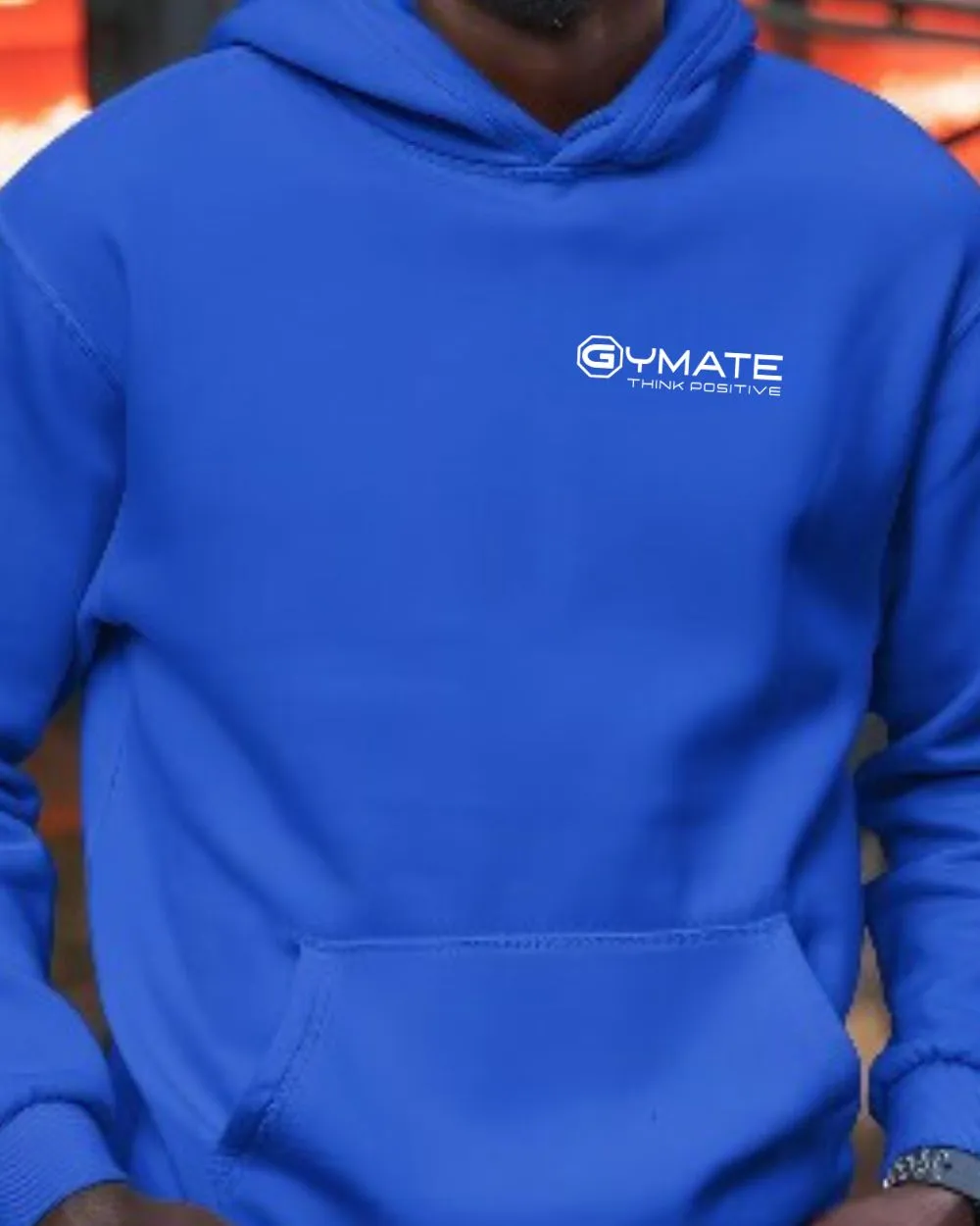 Stylish Mens Hoodies chest 'Think Positive' [colours]
