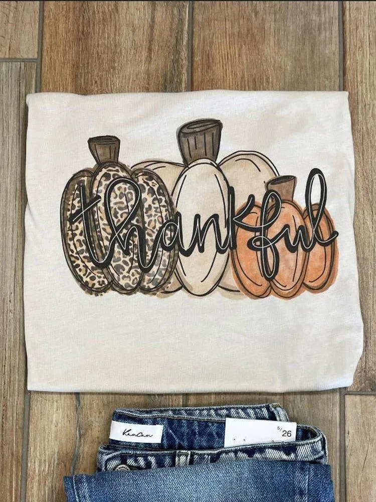 Thanksgiving "Thankful" Long Sleeve Top
